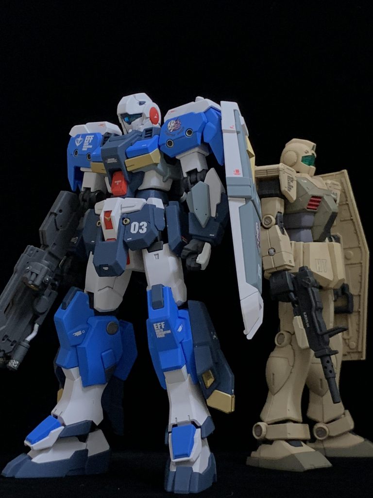 PS3版ガンダム戦記繋がりで先日製作したジム砂漠仕様と。