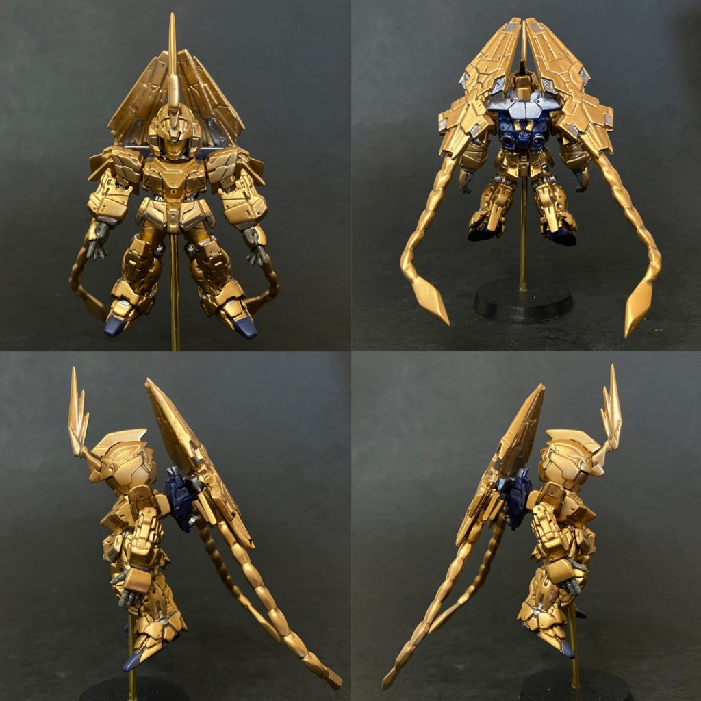 コンバージ改造　ユニコーンガンダム3号機 フェネクス ユニコーンモード–4枚目/制作者：いしゅと【I.S.T.works】