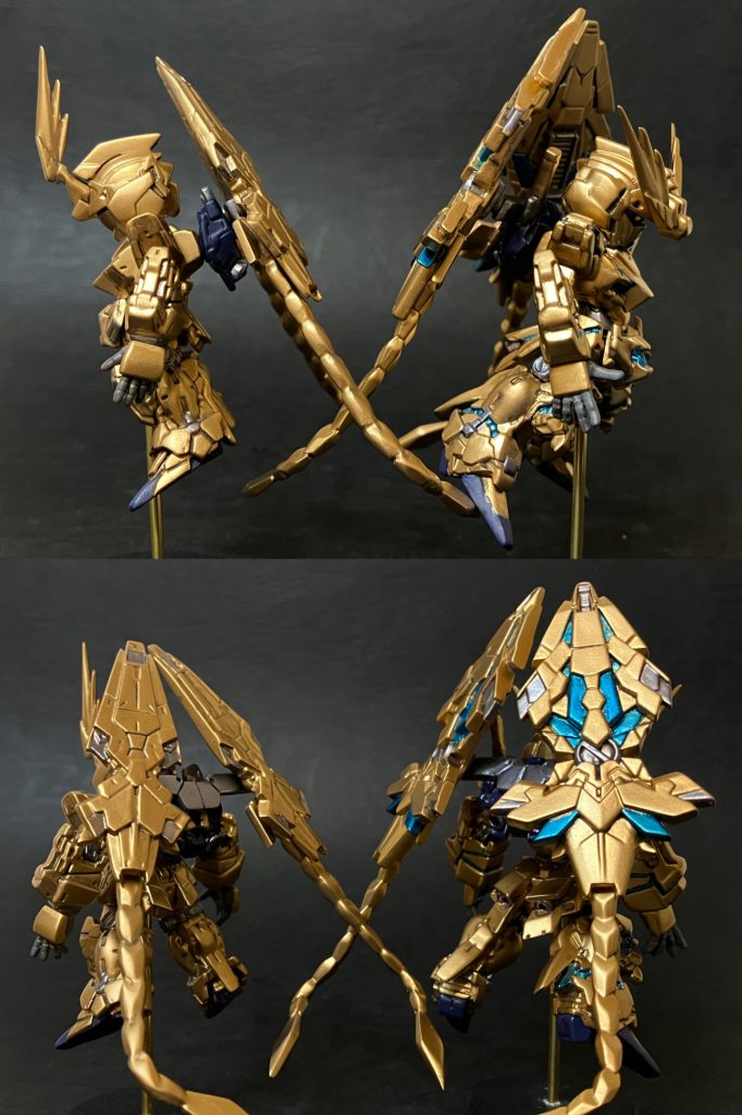 コンバージ改造　ユニコーンガンダム3号機 フェネクス ユニコーンモード–2枚目/制作者：いしゅと【I.S.T.works】