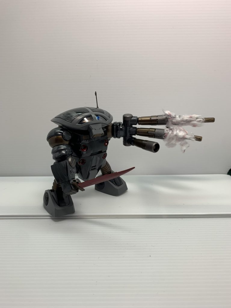 ジュアッグMSVです。ロケットランチャーを発射させ、頭部にアンテナ付けました。