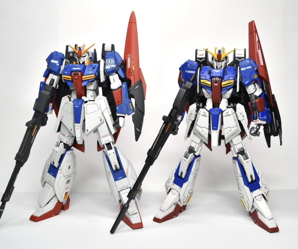 2年前くらいに作ったRG Zガンダムと2ショット。2年で少しは成長したかなぁ🤔相変わらずデカールはいっぱい貼るのが好きです🥰