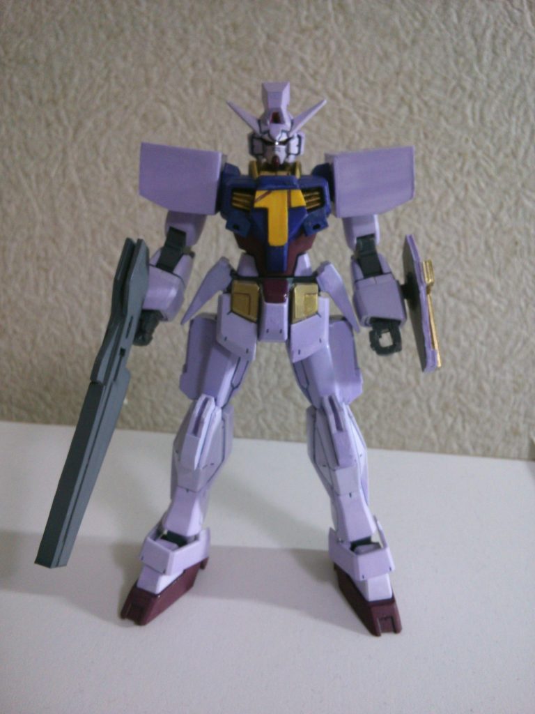 ビームライフルとシールドはフルスクラッチ。当時「ビルドファイターズ」に脳を焼かれていた影響。