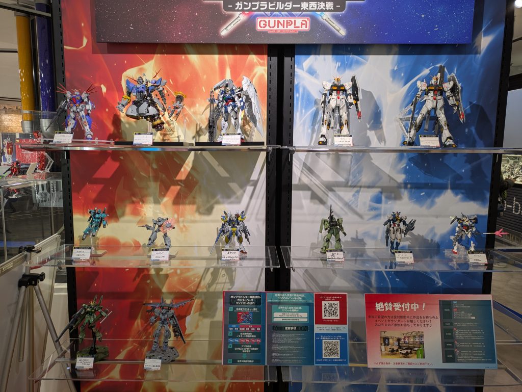 ガンダムベース福岡で展示した時の写真。隣のＭＧウイングゼロKaも私の作品です。