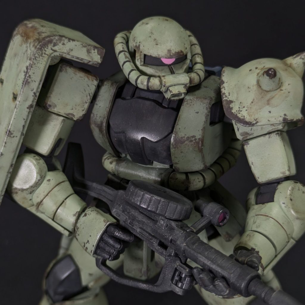 完成品　量産型ザクII HGUC ガンプラ ガンプラ】HGUC 量産型ザク（ザクII）レビュー | ポッチのガンプラ＋