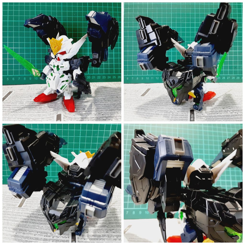 塗装する直前の加工後の姿バックパックは隙間が気になったのでモールドプレートを加工し取り付け、各部にあるジョイントは今回使用しないのでオミットしダクトノズルや丸モールドを取り付けてディテールアップを図ってます