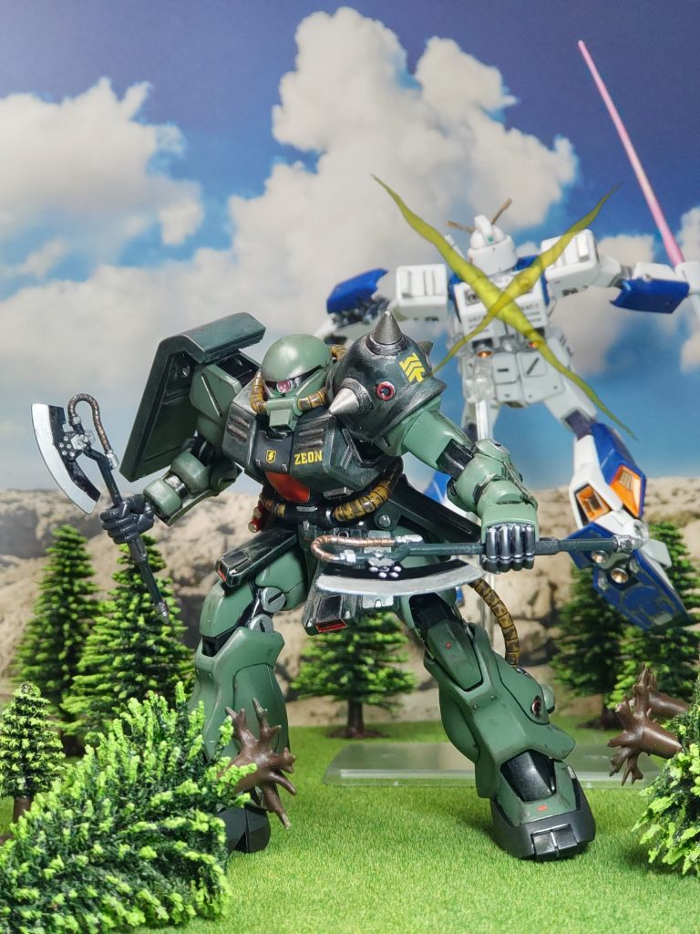 必殺❗️ジオン十字斬り‼️やったぜ、アル❗️これで俺もエースだ‼️