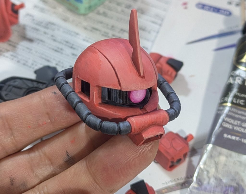 SD　BB戦士シャー専用ザク–2枚目/制作者：ペーパーテープ70