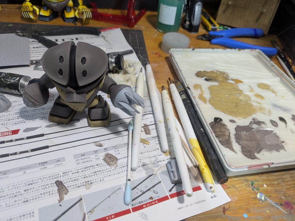 水性筆塗りです。