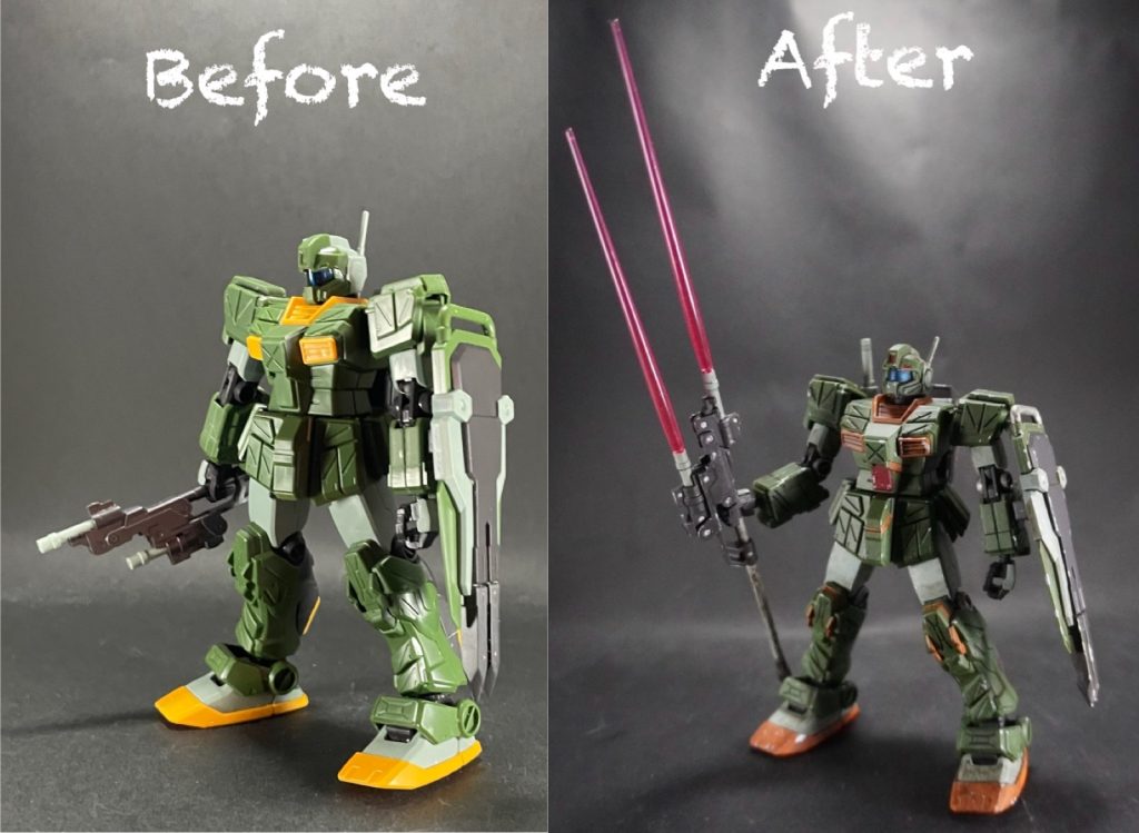 素組みとのビフォーアフター！重厚感は出たんじゃないかと思います😄