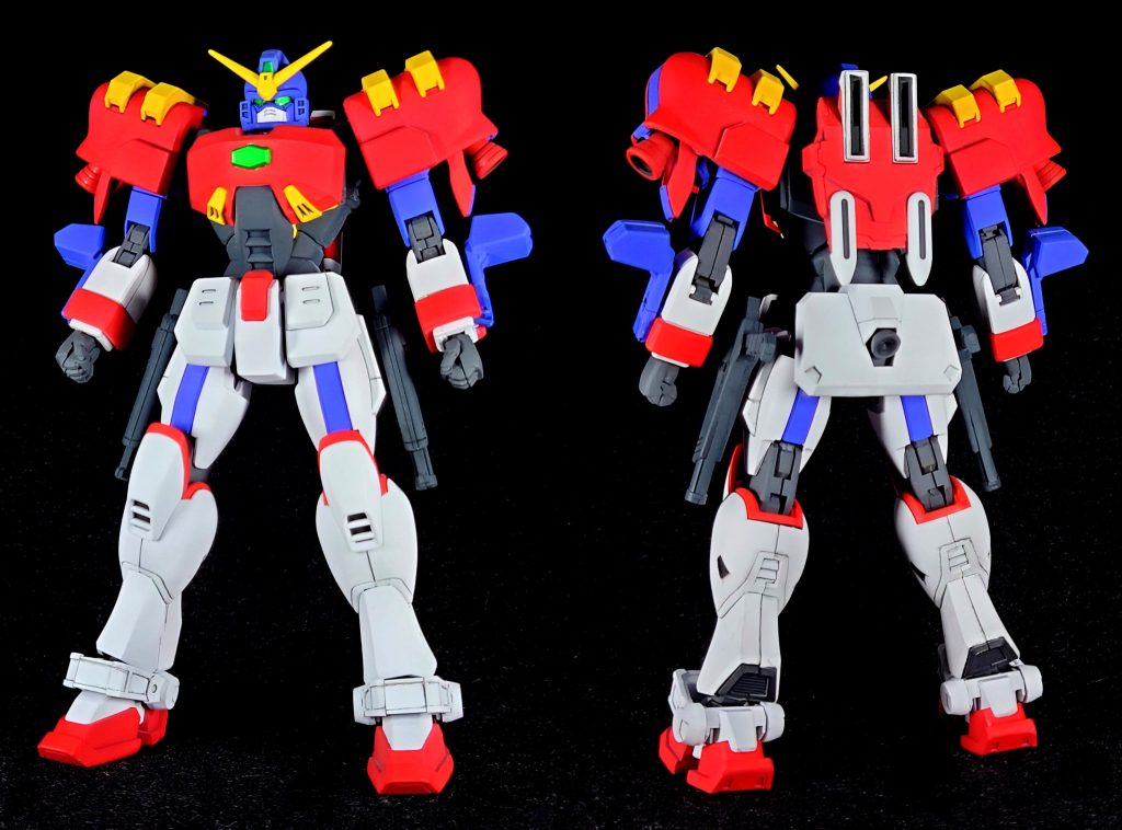 色分けは本当に優秀で足の青いラインや肩アーマー、胸部装甲もしっかりしています。そしてその分割がしっかりとしているが故に私は塗装の際のすり合わせが甘く肩アーマーの組付けがギッチギチになってしまいました…。もし今後マックスターの塗装をしようと言う方はお気をつけください。