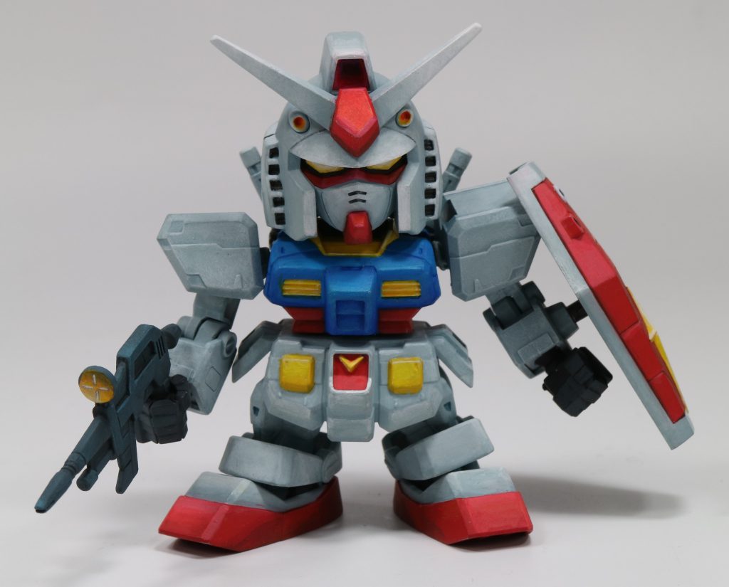 水性塗料の筆塗りです。