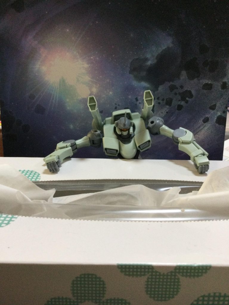 ガンキャン状態が気に入ったのでもう一枚。岩に手をついてるみたいなポーズにしたかったんです、、、、、