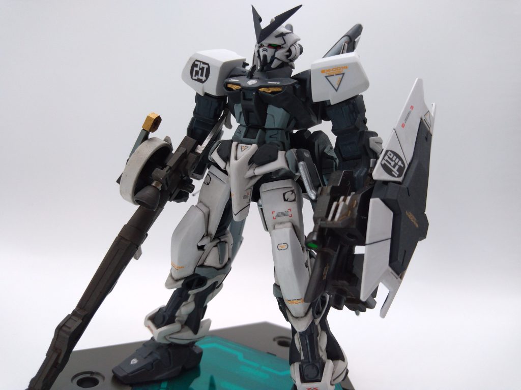 ある程度組んじゃってる状態で…塗装しやすい状態のバラバラって感じではなかったので結構ダルかったです…。今となってみたらIPA等にドボンと漬けて全部塗装剥がしてからブラシと極細筆塗りすれば良かったかも…;;塗装剥がすのがダルくてコンパウンドとメラミンスポンジで全身軽く磨いてから筆塗りでやったんですが失敗だったか…><;