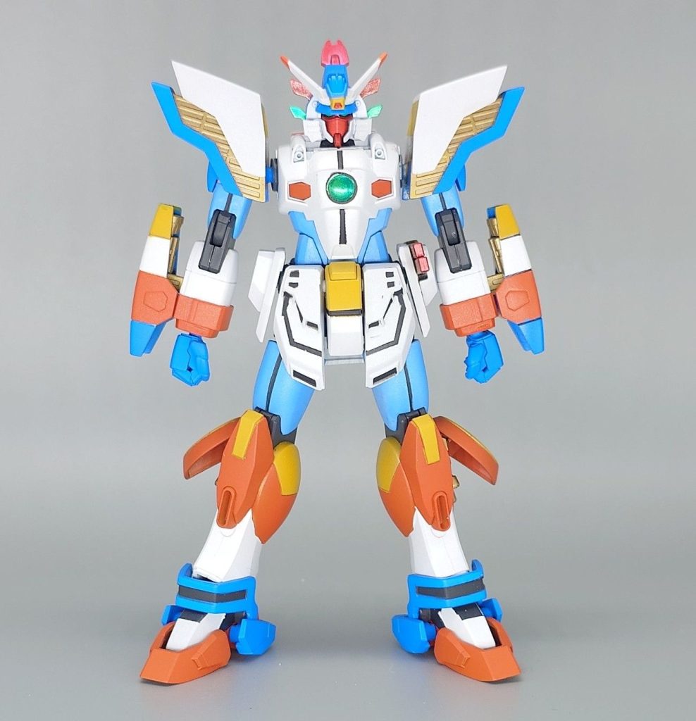 フロントビュー。白い部分はチャージ状態を表現したく、緑パール配合のステラパールホワイトを使用したのですが、写真だと全然わかりませんね。