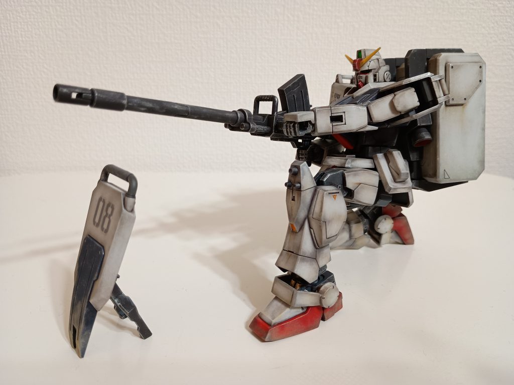 HG 陸戦型ガンダム 成形色＋部分塗装＋ウェザリング仕上げ–5枚目/制作者：窓際の陽炎