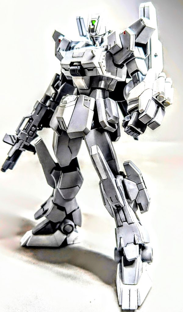 HGBF ガンダムEz-SR イントルーダーは、全体的に約2.2センチ延長。約1センチ幅増し。約1.6センチ特につま先を幅詰めしました。