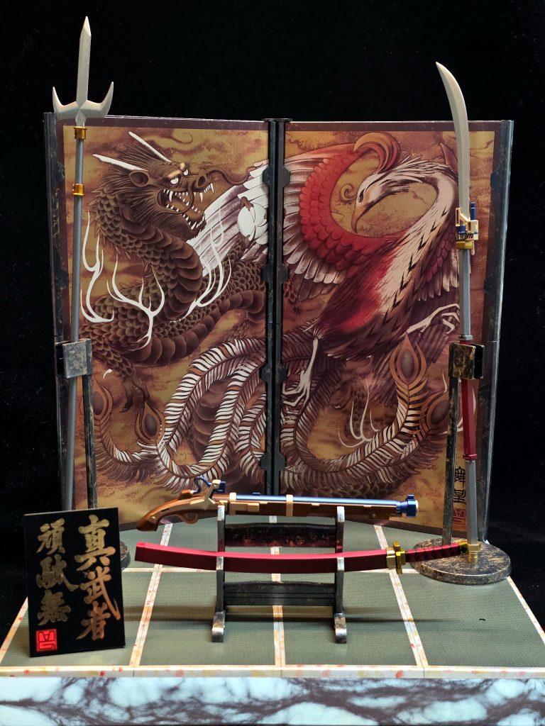 台座は大理石の上に畳を敷いてあるイメージです✨この台座の畳は塗装で表現してあります✨名付けて【畳塗装】です🤣