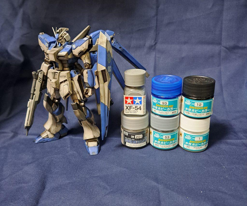 使用塗料エナメル塗料　ダークシーグレイミスターカラー　スーパーファインシルバー2水性ホビーカラーブラックホワイトニュートラルグレークリアブルーウェザリングにはリアルタッチグレー3を使用しています