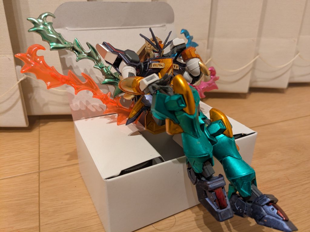 最後は、いろんなところで見られるオーラ発生させた座り絵で締めです。隠岐奈のイメージにだいぶ迫れた作品になったんじゃないかな〜と満足し、アップさせていただきました。さて、隠岐奈も作ってこれまでのラインナップを見ながら、そろそろ彼女の機体も作ろうかな〜と、色々イメージを膨らませている今日この頃です。ご覧いただき、ありがとうございました!!