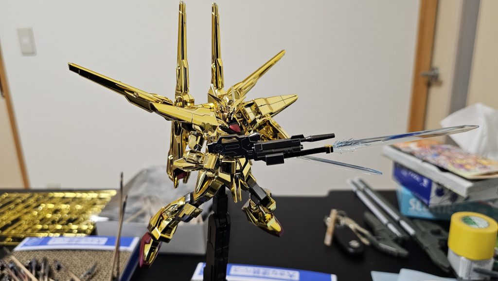 サーベルエフェクトは今回未塗装 透明なのは初めてでちょっと勿体なくw