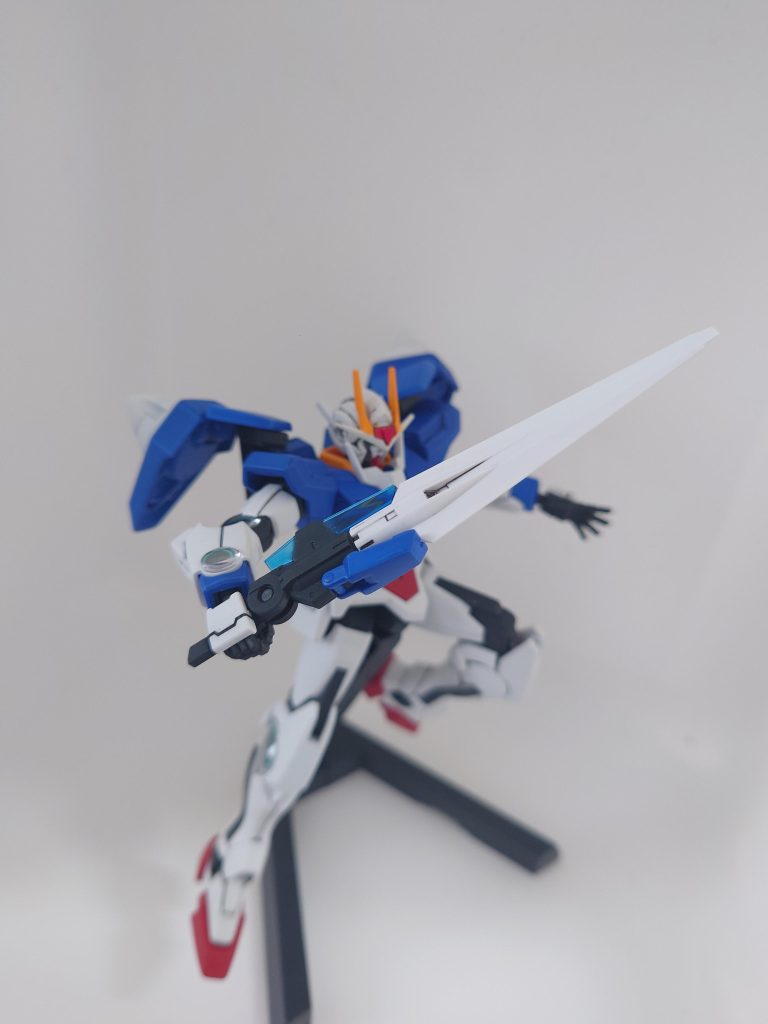 GNソードⅡもクリアパーツをクリアブールで塗装するだけで、雰囲気違いますね。ちなみに武装はこれのみしかできてません（笑）