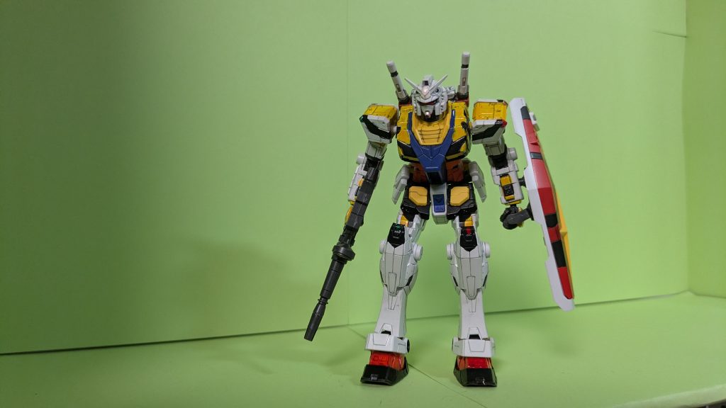 ガンダム発進シーンポージング。