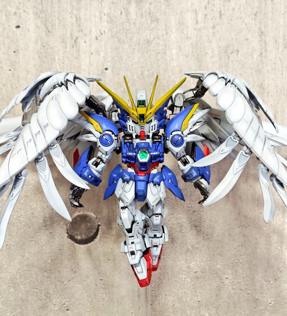 MGSDウイングゼロEW 黒立ち上げ塗装–4枚目/制作者:@Kazon1221