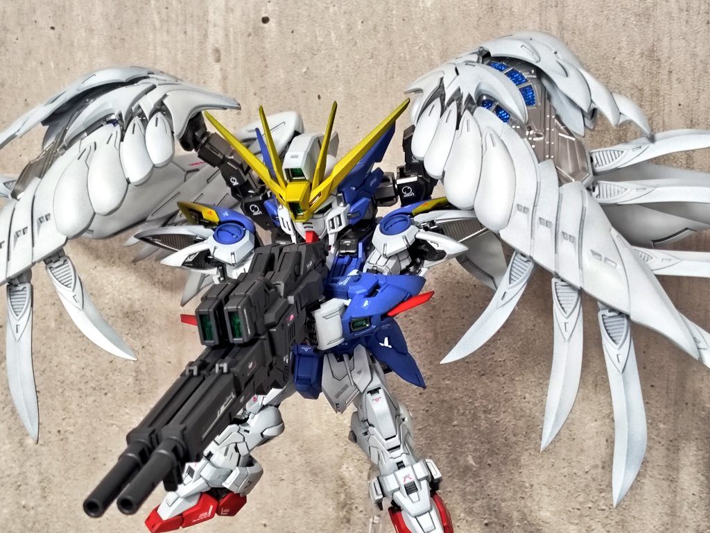 MGSDウイングゼロEW 黒立ち上げ塗装–2枚目/制作者:@Kazon1221