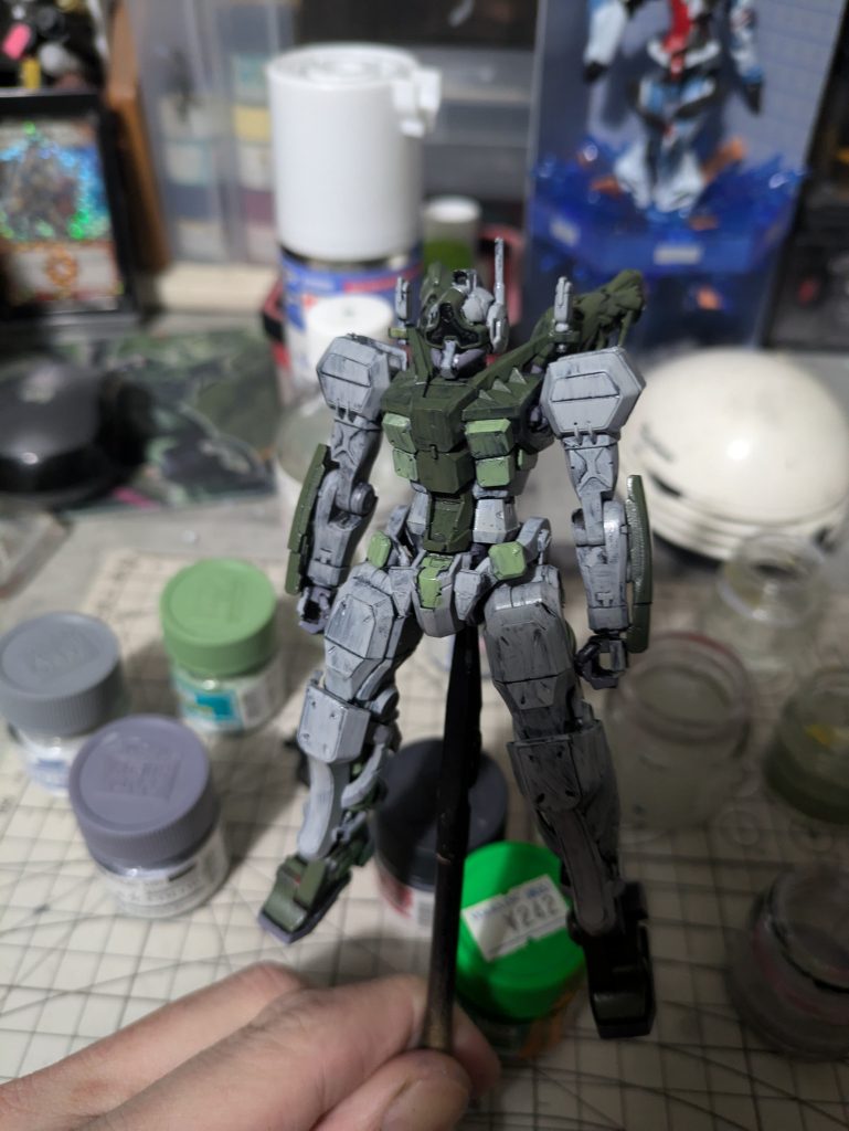 一旦塗り終わり段階。このあと細かく塗り直しやら修正作業をしました。