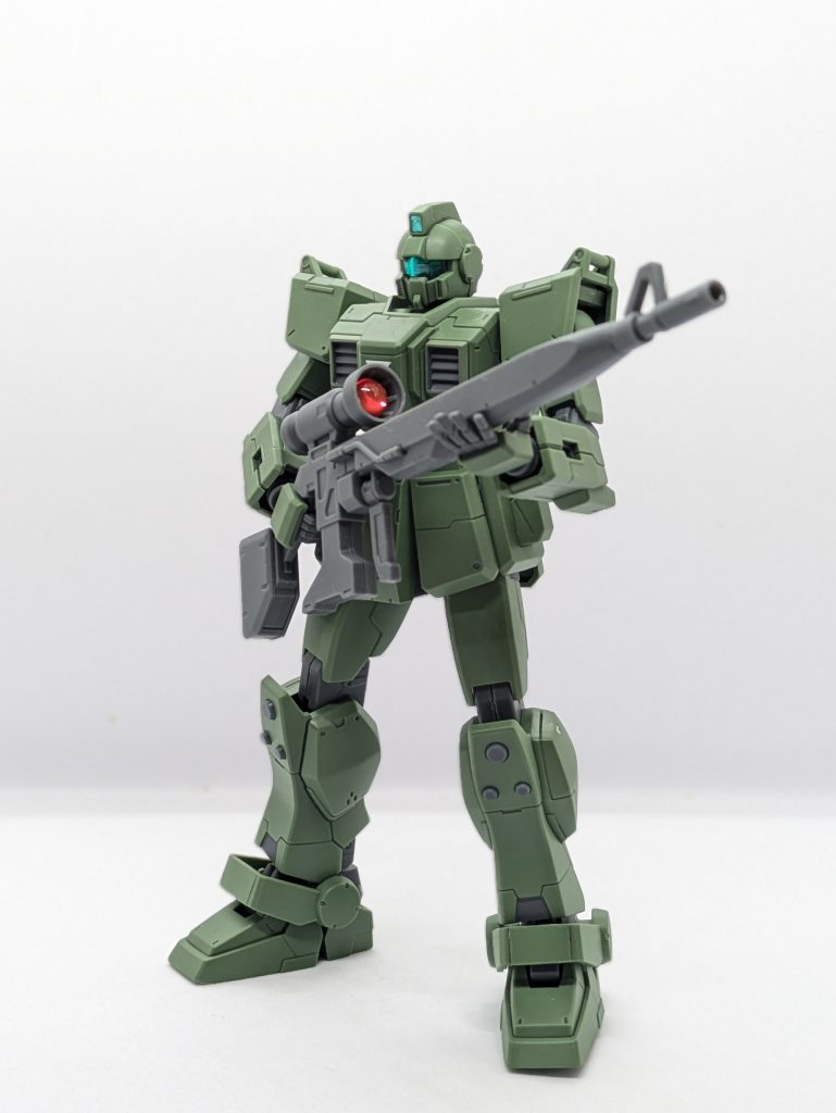 任務に忠実なあのジムを製作!個人的には少し葛藤して欲しかったけど・・・色々すんなり撃ちましたねヽ(`▽´)/スッキリ飾りたかったので形成色仕上げですが、良くないです?えーとコイツは、悪?善?