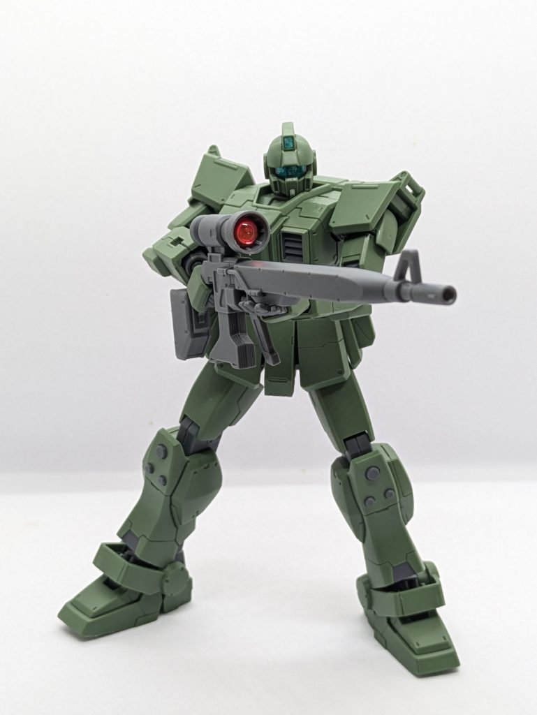 通常の陸ジムと性能違うんですかね?パッと見は色違い?足が遅いとか言うけど、大気圏を離脱しようとする船を撃ち落とすのはそれなりに凄いのでは・・・?と思う今日此の頃・・・あれ?実は名無しのエース枠なの?!