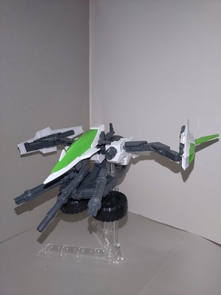 楽奈「前輪ユニットは30MMエグザビークルホイールモービル。ガトリングガンはパワードアームズパワーダー、ビーム砲はMSGエクスキャノンです」