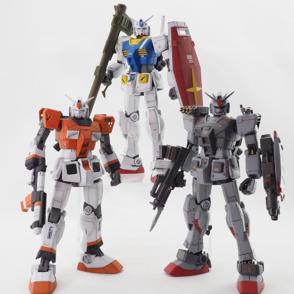 G30thベースの3体ガンダムR.O.とRX78-2 ガンダム(漫画版カラー) も以前投稿させていただきました。各々異なるコンセプト&スタイル変更ですが、個人的にはガンダムR.O.が一番のお気に入りです☺️