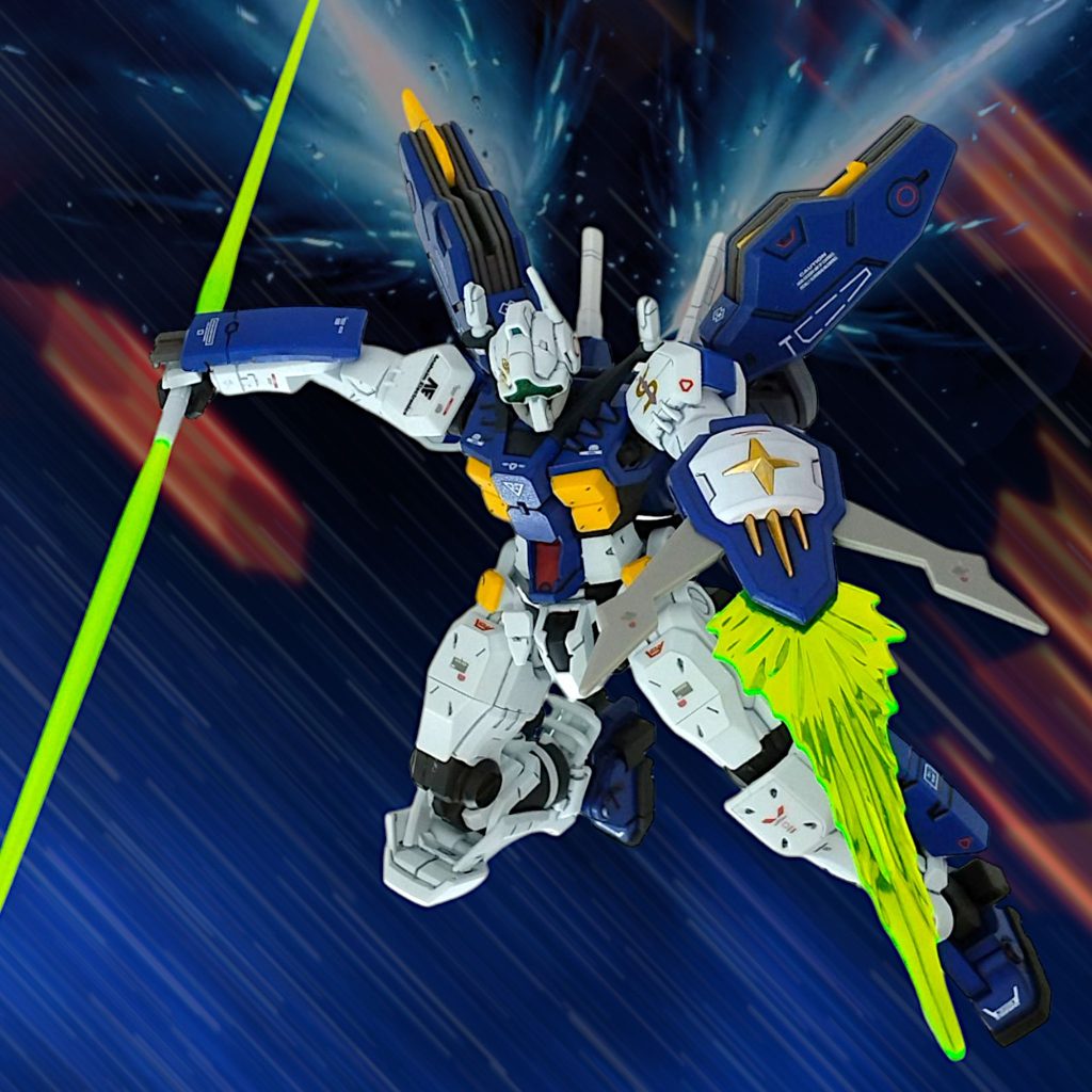 NT-1に寄せたこともあり、「あの人」専用でもよかったのですが、ジークアクスでは、今のところあえて出さないような意図も見えるので、今回はスレッガー機となりました(gundam-kao5)