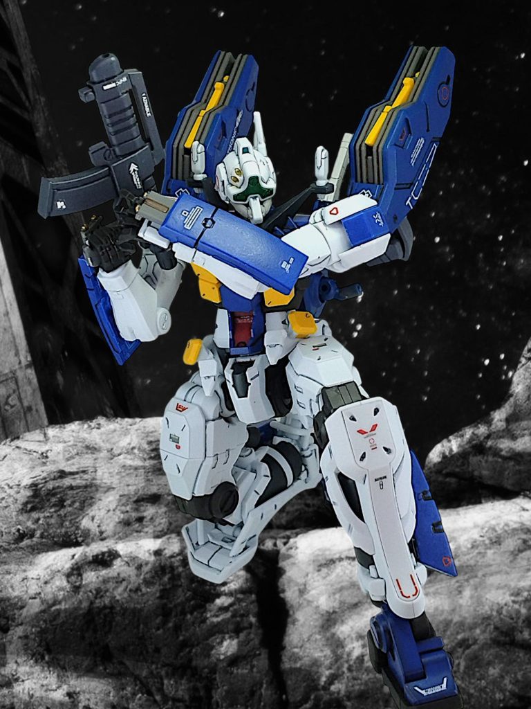 いろいろ試しましたが、かなりプレーンなゲルググとなりました特に頭部は変えたくて、宇宙世紀MSの頭を使いたかったのですが、サイズ感が合うパーツがなく断念ジークアクスのキットはスタイルが独特なのでミキシングが難しそうですね