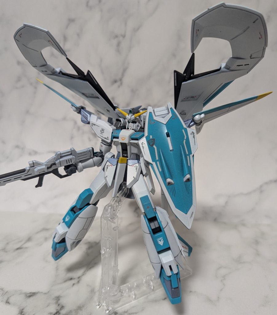 マガノイクタチを展開水転写デカールはRGνガンダムと水星の魔女汎用を使用しています。