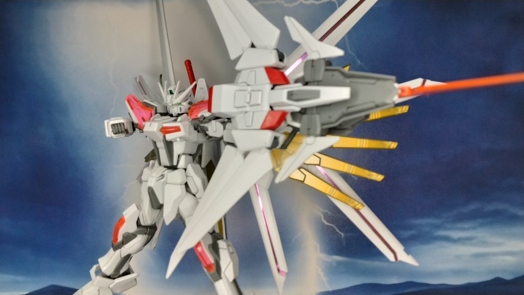 プラウドディフェンダー装備 白い本体と白い羽がベストマッチすぎる