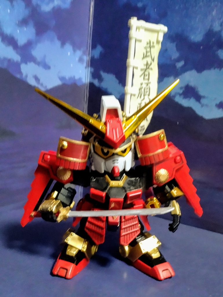 のぼり旗は昔持っていた、リアル武者ガンダムのジャンクパーツです😅
