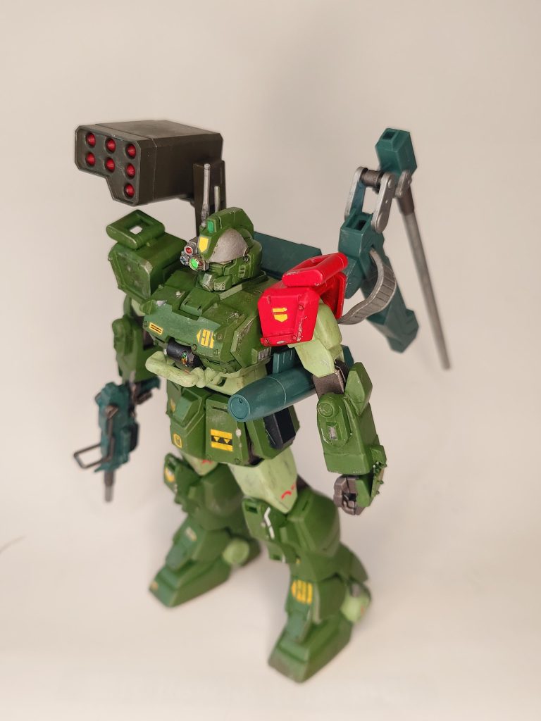 ミッションパックその2レッドショルダーカスタムっぽい?バンダイのスコープドッグ拡張キットから拝借しました。