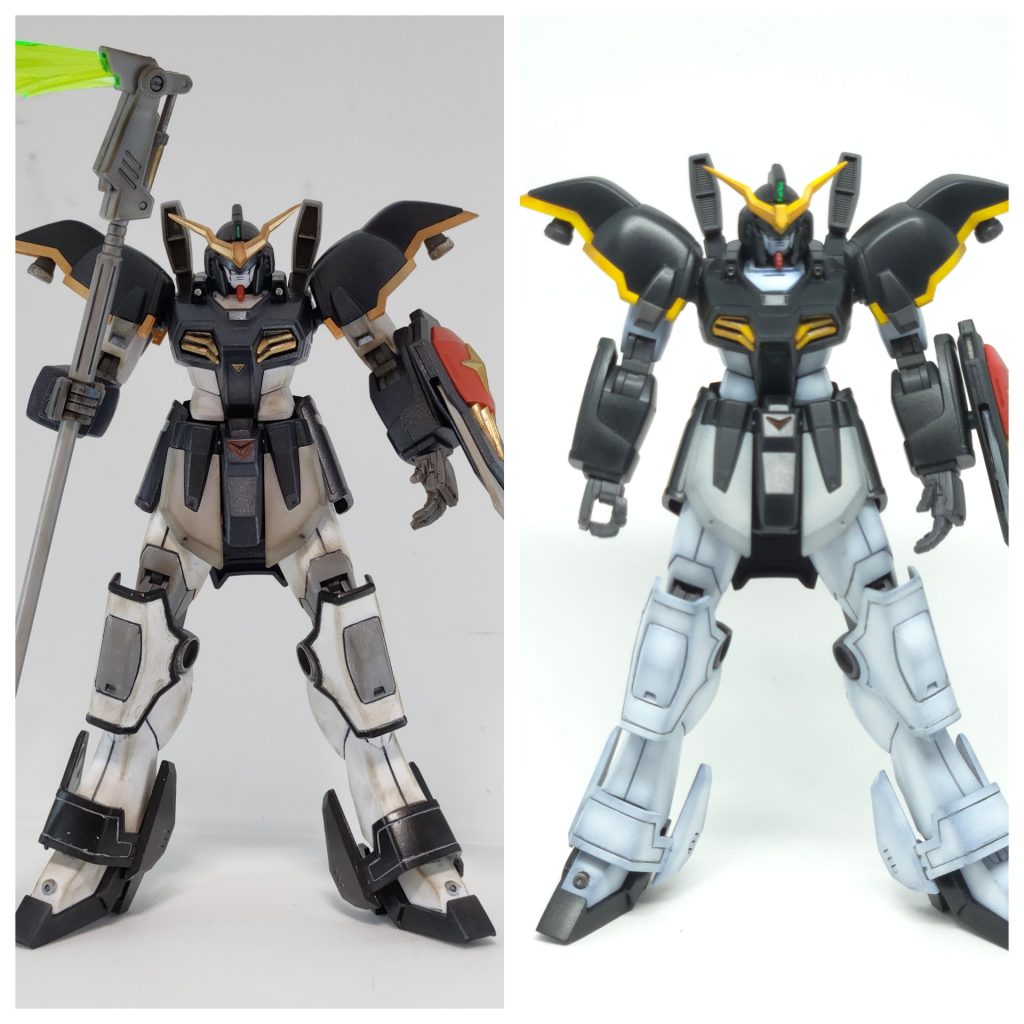 Extra1。初期頃作った作品と比較した画像になります。このあたりから塗装に興味が湧いて、簡易的なエアブラシでプチ塗料+ウェザリングで誤魔化してた時代です。塗装技術は向上したのかなと過去の自分と比較✨