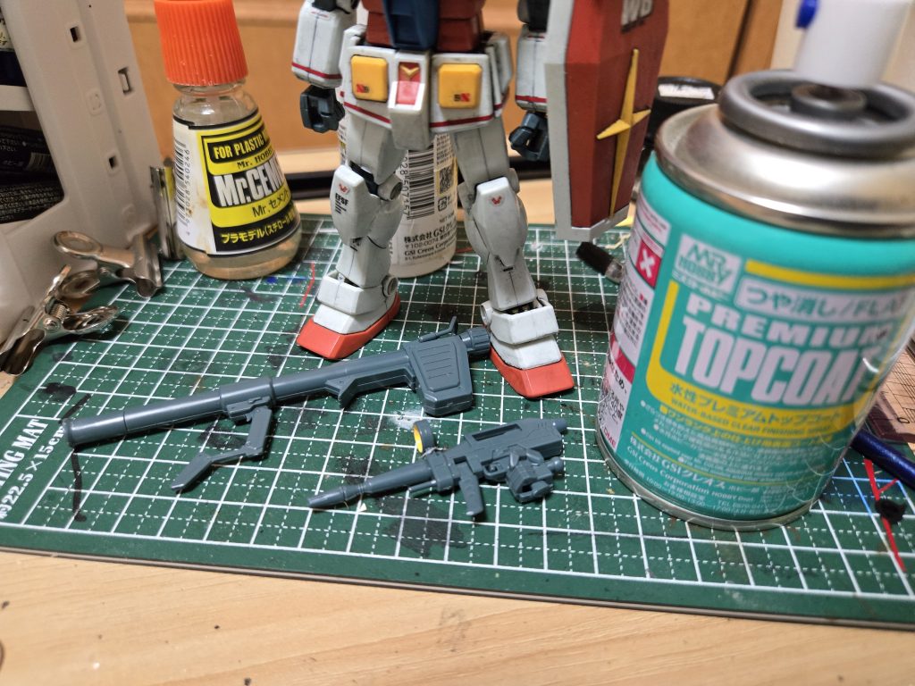 ライフルとバズーカ残してつや消し空になってしまったので9体目の時に一緒に仕上げましょう(((^_^;)