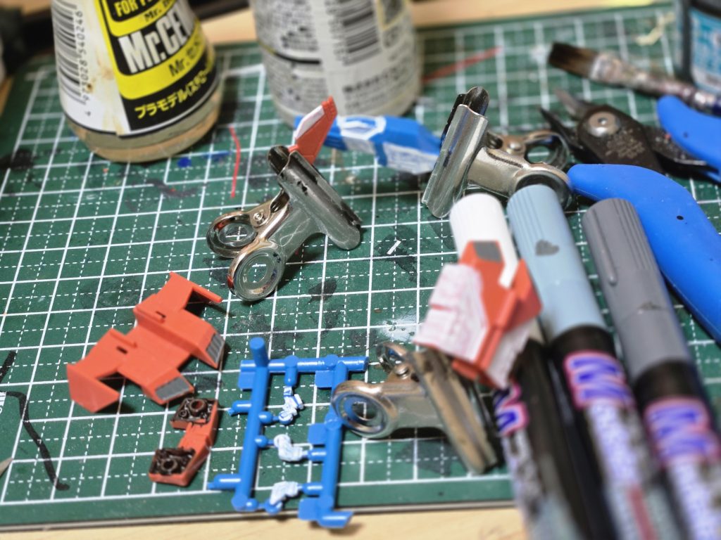 白、グレー等をマーカーで補てん