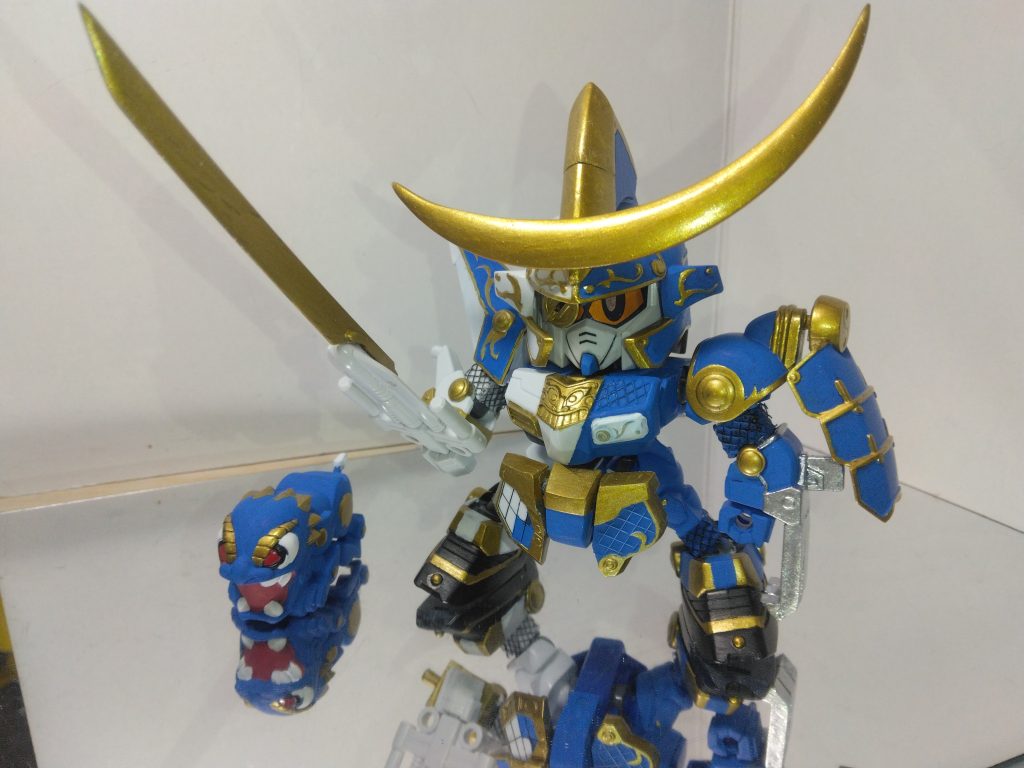 青獅子可愛いから、頭に載せたくなりました