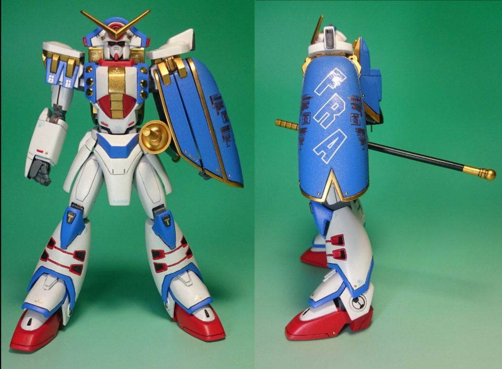 上半身はHGFCF91、下半身はHGAF ガンダムX をベースにしています。