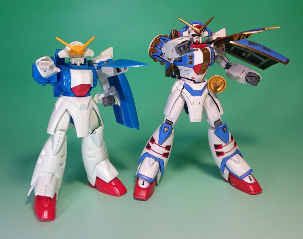 ビフォーアフターだいぶカッコよくなり、HGFCの他キットと並べても遜色なくなりました。今ではHGFCでローズも発売しましたし、並べて比較してみたいものです。