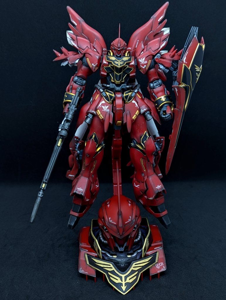 ん〜 よい感じだ!我ながらいつも通りだが、汚して正解でした♬RGと一緒に飾るとしますかぁ(*´ェ`*)ポッ 最後までご覧頂き有り難う御座いました。また投稿した際は見て頂けると幸いですm(_ _)m