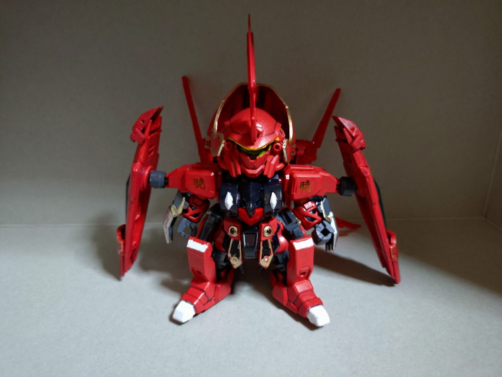 正面からベースはＳＤＥＸのシナンジュと佐助デルタガンダムです