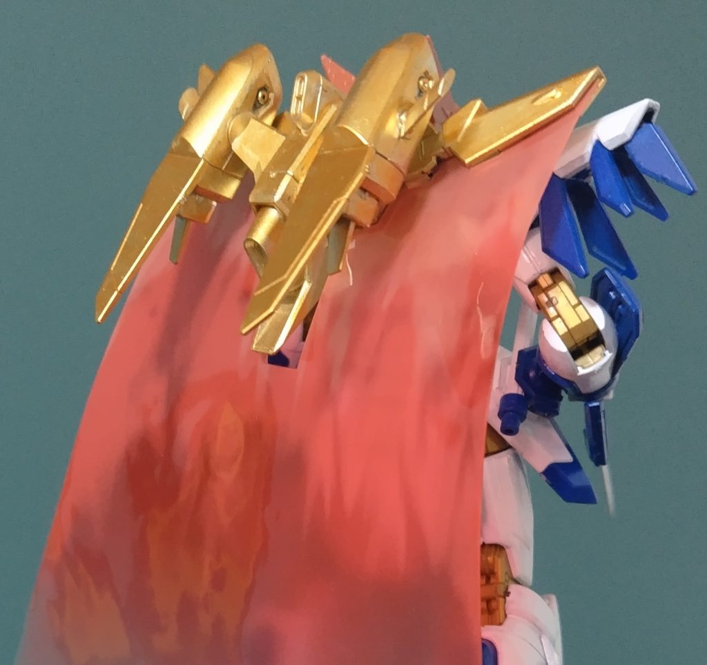 ビームマントはウマ娘のトウカイテイオーがヒントになってるみたいなので「じゃあトウカイテイオー専用機でも作るか」ってことで作りました