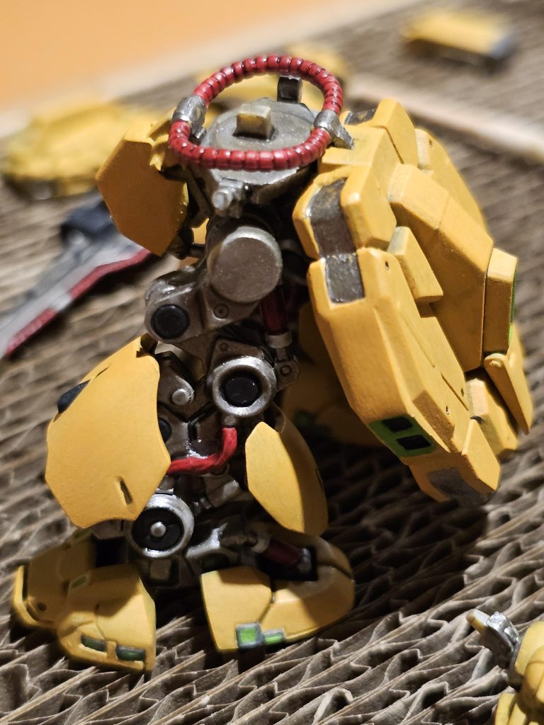 動力パイプの削り出し、見えない w