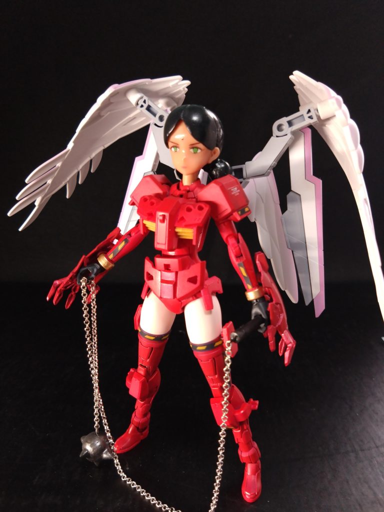 オマケ制作途中のララァ・スンのヘッドを装着してみました。太腿色違いですが。艶消しトップコートまだなのでララァの顔にキラキラが見えます。✨制作中の物があるので急ぎで完成させました。完全には似てないかもですが何となく頑張って似せれたかなと思います。ついでに主人公ですが若干闇落ち顔と悪側劣勢かもなので悪側にしてみます。これでやっと集中してやれそうな気がする…。